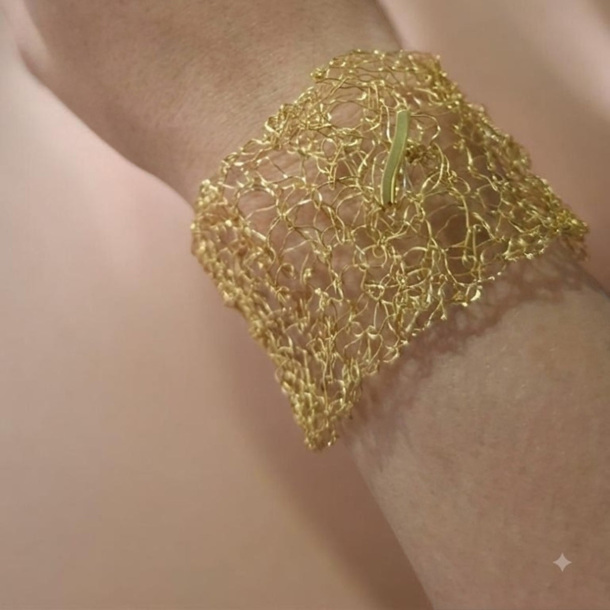 Bracciale Artigianale "Intrecci" - Argento Placcato  Oro