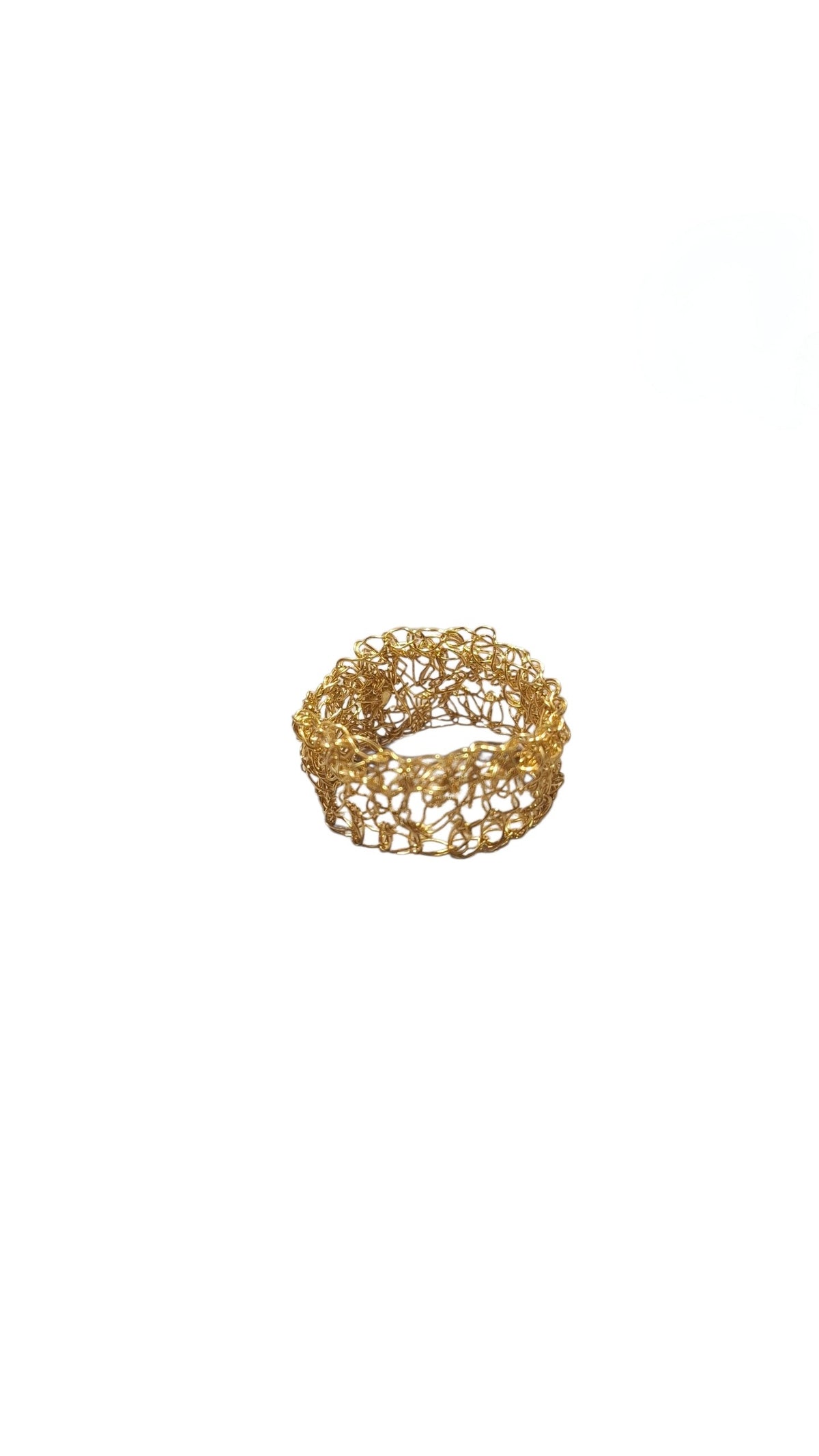Anello fatto a mano in argento 925 bagnato oro